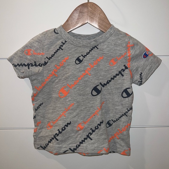 Champion Baby Boy 6-9 Months Logo T-Shirt Light Gray - Picture 1 of 4